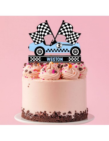 Full Colour Taarttopper op Maat: Raceauto Classic