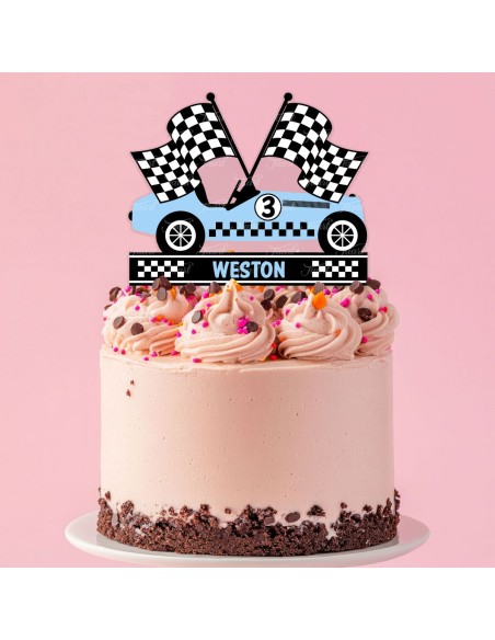 Full Colour Taarttopper op Maat: Raceauto Classic