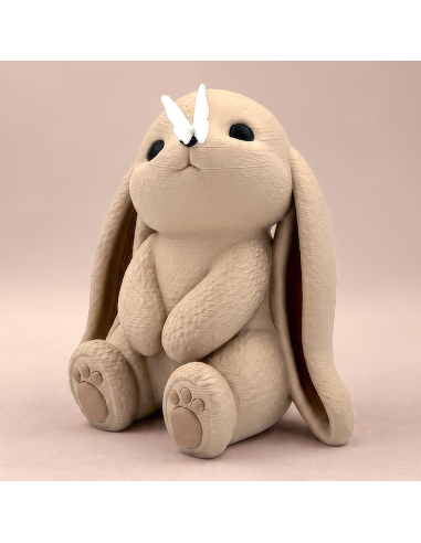 3D Taarttopper op Maat: Langoor met Vlinder Latte