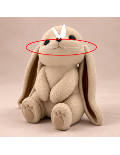 3D Taarttopper op Maat: Langoor met Vlinder Latte - B-Keuze