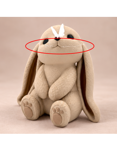 3D Taarttopper op Maat: Langoor met Vlinder Latte - B-Keuze