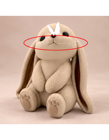 3D Taarttopper op Maat: Langoor met Vlinder Latte - B-Keuze