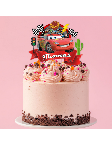 Full Colour Taarttopper op Maat: Cars 2