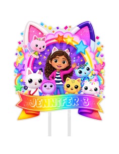 Full Colour Taarttopper op Maat: Gabby's Dollhouse 7
