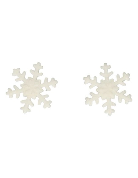FunCakes Fondant Decoratie Sneeuwvlokken Wit -12st-