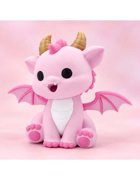 3D Taarttopper op Maat: Draakje Roze