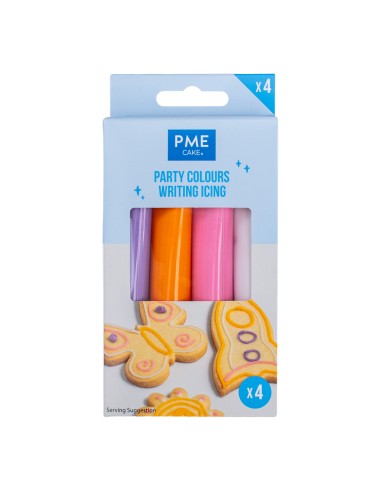 PME Eetbare Icing Schrijver Party Set -4x20gr-