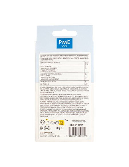 PME Eetbare Icing Schrijver Primair Set -4x20gr-