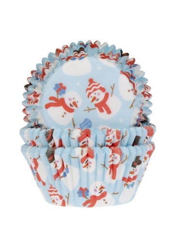 House of Marie Baking Cups Sneeuwpop -48st-
