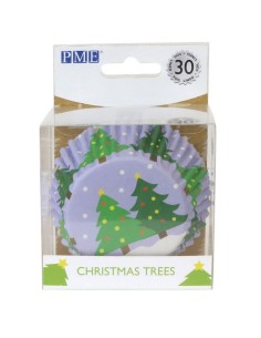 PME Folie Baking Cups Kerstbomen -30st- 2