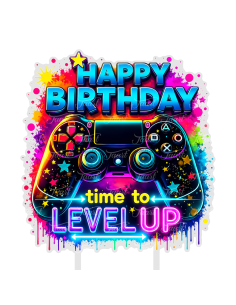 Full Colour Taarttopper op Maat: Time to Level Up