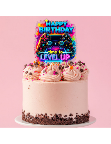 Full Colour Taarttopper op Maat: Time to Level Up