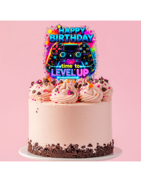 Full Colour Taarttopper op Maat: Time to Level Up