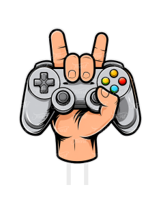 Full Colour Taarttopper op Maat: Playstation Hand