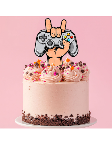 Full Colour Taarttopper op Maat: Playstation Hand