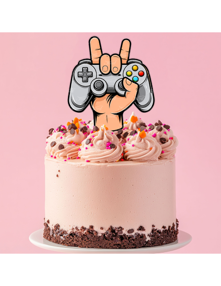 Full Colour Taarttopper op Maat: Playstation Hand