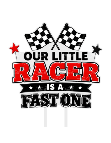 Full Colour Taarttopper op Maat: Our Little Racer