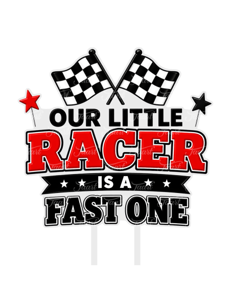 Full Colour Taarttopper op Maat: Our Little Racer