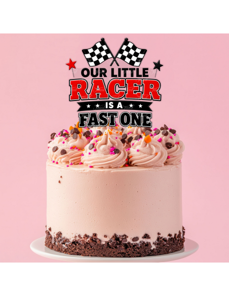 Full Colour Taarttopper op Maat: Our Little Racer