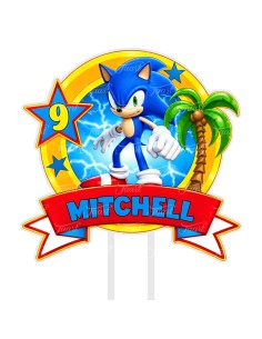 Full Colour Taarttopper op Maat: Sonic 2