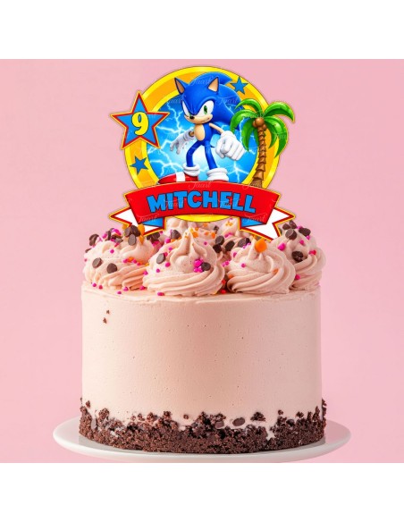 Full Colour Taarttopper op Maat: Sonic 2