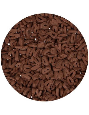 FunCakes Confetti Letters Bruin -50gr-