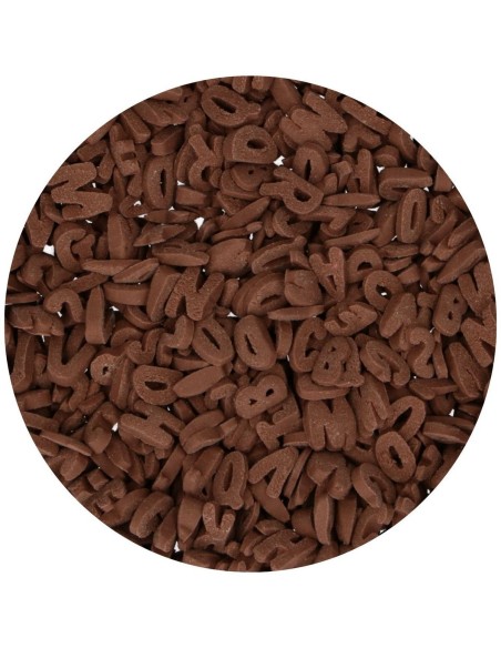 FunCakes Confetti Letters Bruin -50gr-