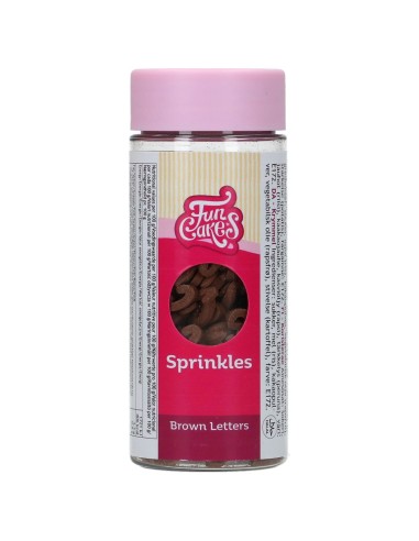 FunCakes Confetti Letters Bruin -50gr-