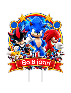 Full Colour Taarttopper op Maat: Sonic 2