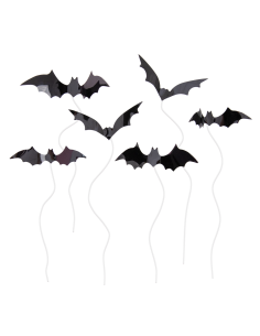Taart- en Cupcaketoppers Vleermuis -12st-