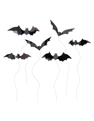 Taart- en Cupcaketoppers Vleermuis -12st-