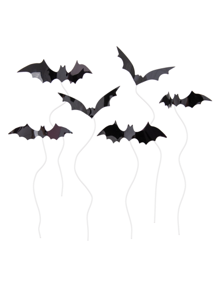 Taart- en Cupcaketoppers Vleermuis -12st-