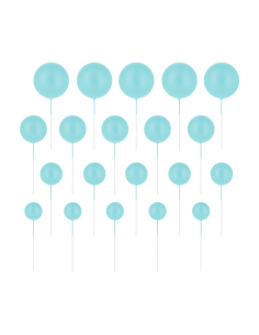Decoratieve Foam Ballen Blauw -20st-