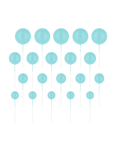Decoratieve Foam Ballen Blauw -20st-