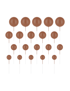Decoratieve Foam Ballen Bruin -20st-