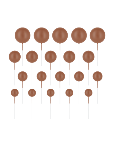 Decoratieve Foam Ballen Bruin -20st-