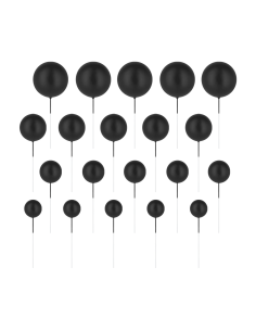 Decoratieve Foam Ballen Zwart -20st-