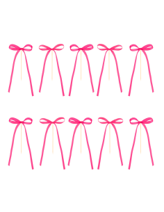 Taarttopper Strikjes Magenta -10st-