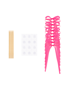 Taarttopper Strikjes Magenta -10st- 2