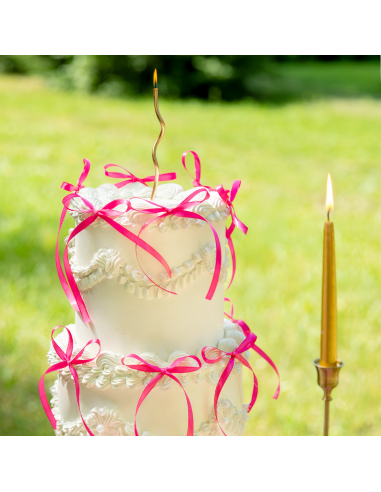 Taarttopper Strikjes Magenta -10st-