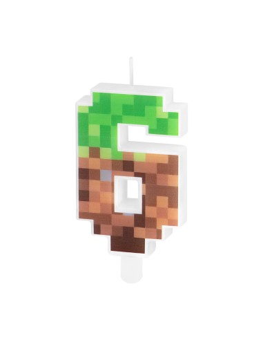 Party Kaars Pixel - Nummer 6