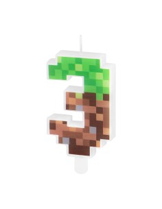 Party Kaars Pixel - Nummer 3