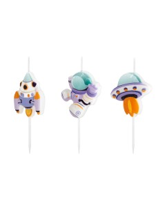 Party Kaarsen Set Ruimte -3st-
