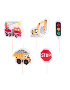 Party Kaarsen Set Vervoer -5st-