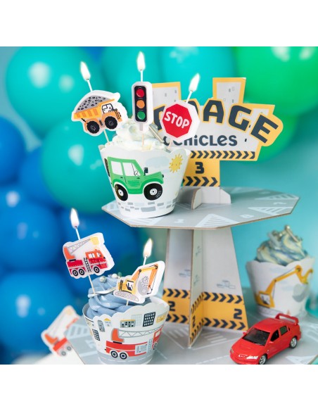 Party Kaarsen Set Vervoer -5st-
