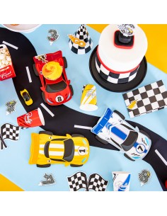 Party Kaars Raceauto - Nummer 5 2