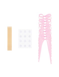 Party Taarttopper Strikjes Roze -10st- 2