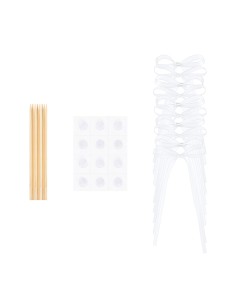 Party Taarttopper Strikjes Wit -10st- 2