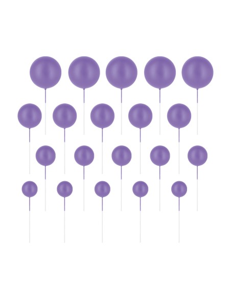 Party Decoratieve Foam Ballen Lila -20st-