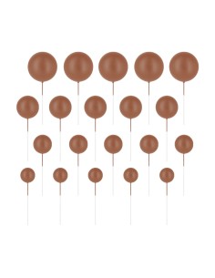 Party Decoratieve Foam Ballen Bruin -20st-